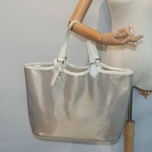 LOUIS VUITTON Epi Plage Lagoon Bay Tote Bag White Clear